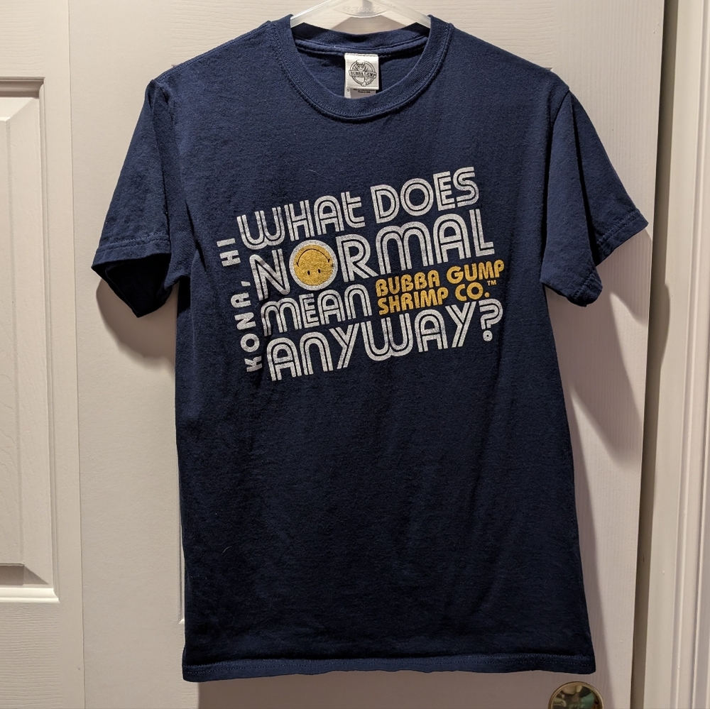 Navy Bubba Gump t shirt